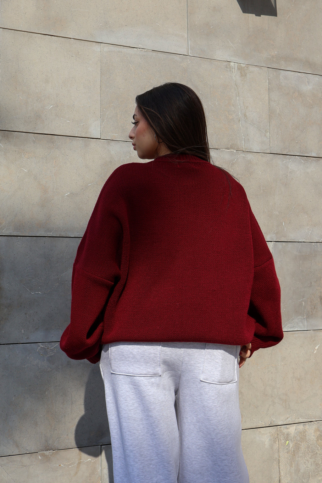 Burgundy Knit Sweater