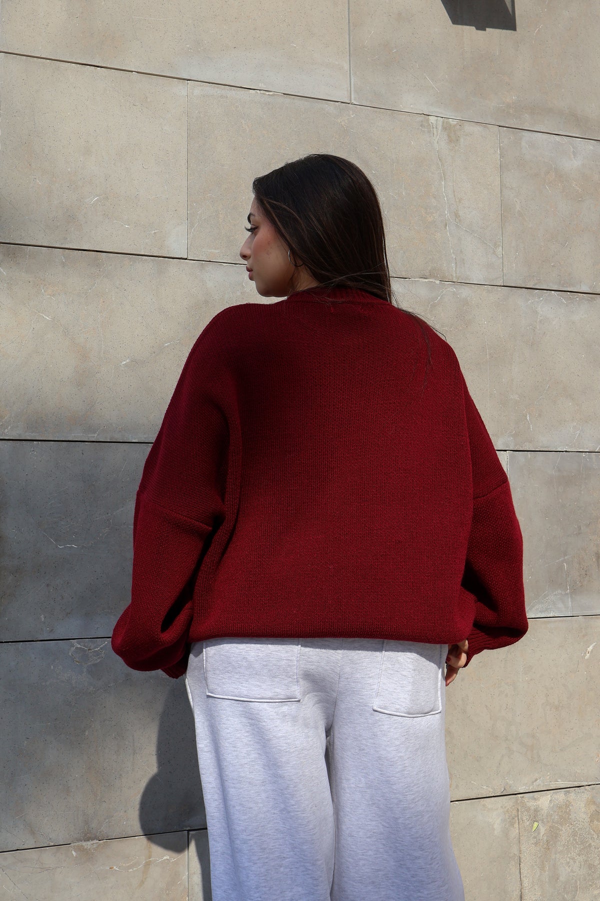 Burgundy Knit Sweater