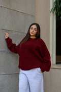 Burgundy Knit Sweater