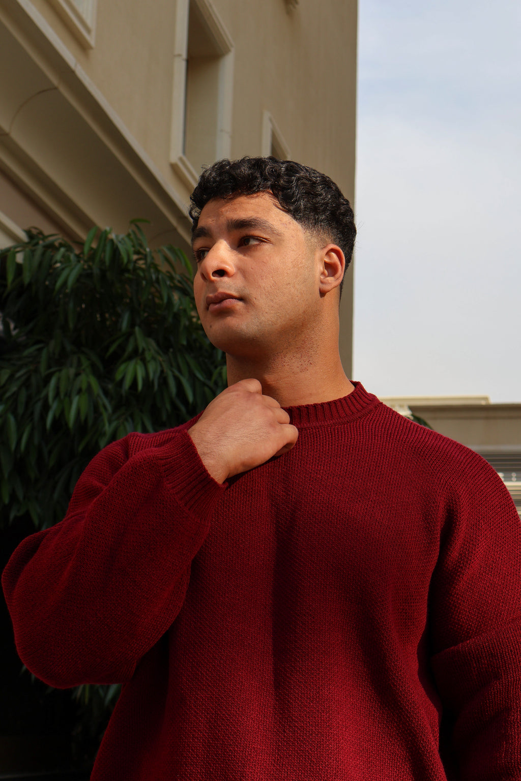 Burgundy Knit Sweater