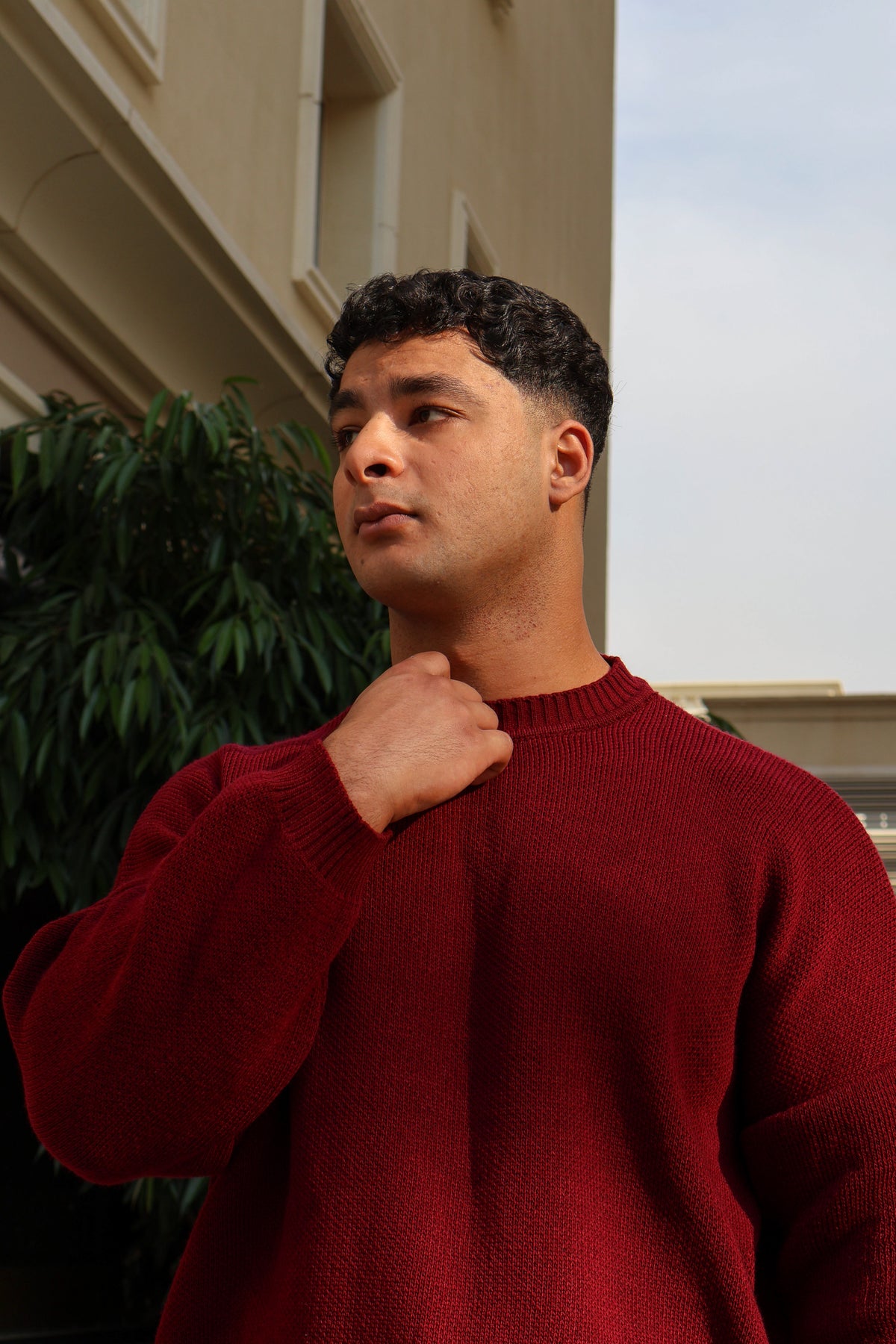 Burgundy Knit Sweater