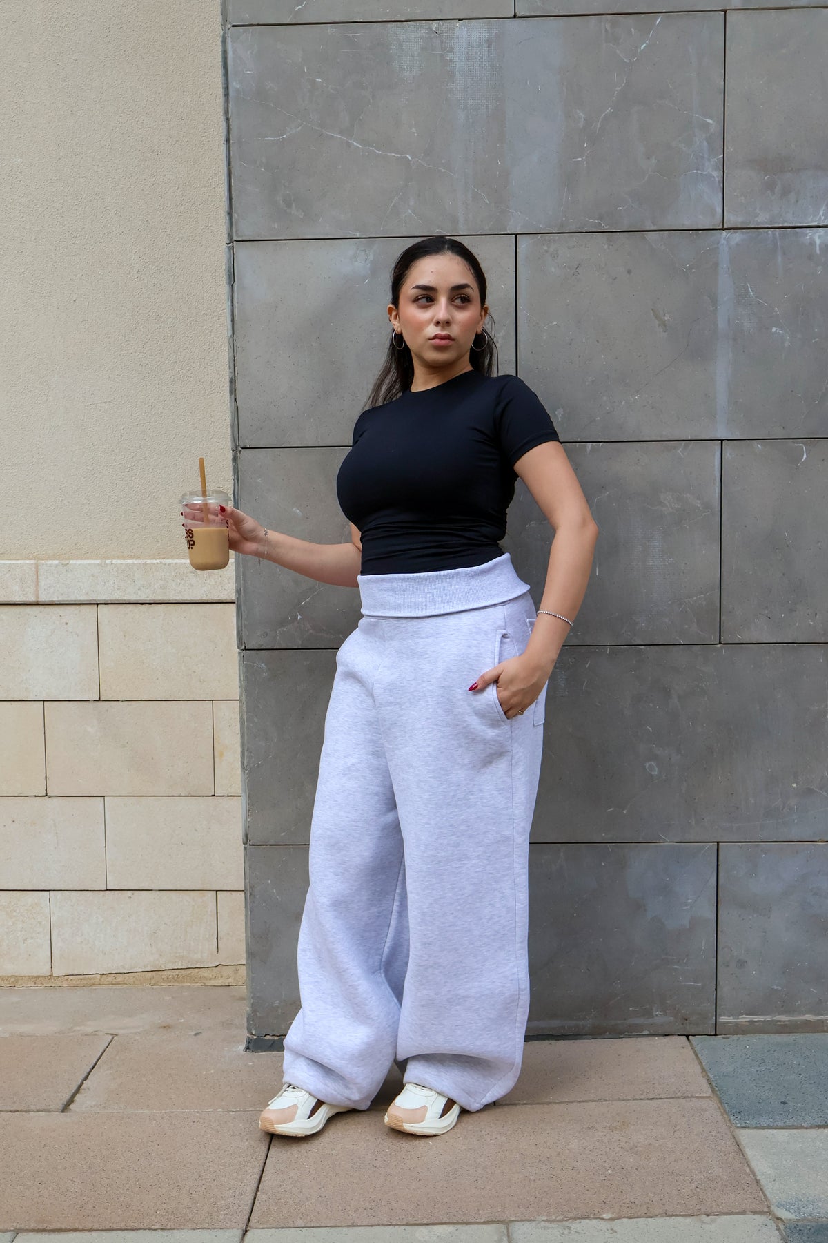 Gray Turn Over Pants