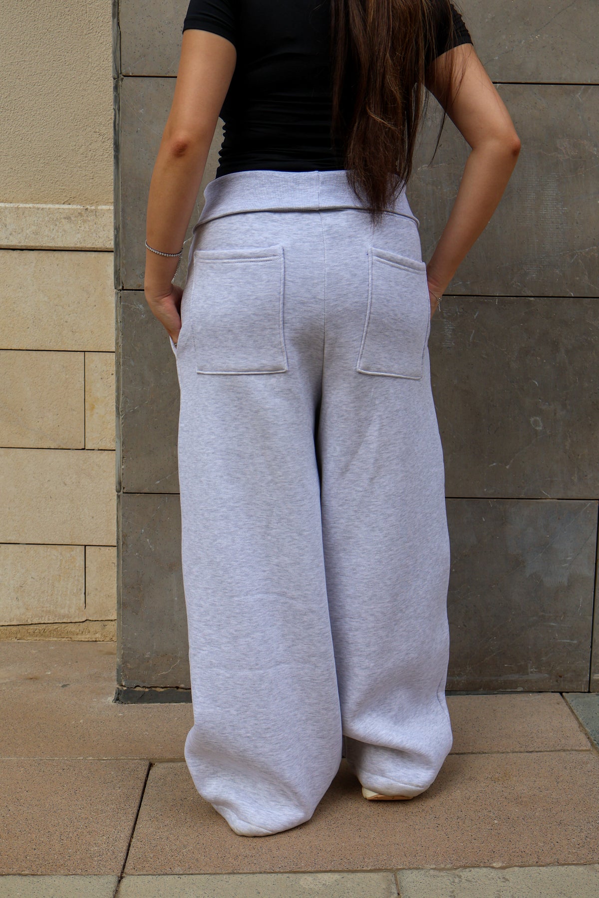 Gray Turn Over Pants