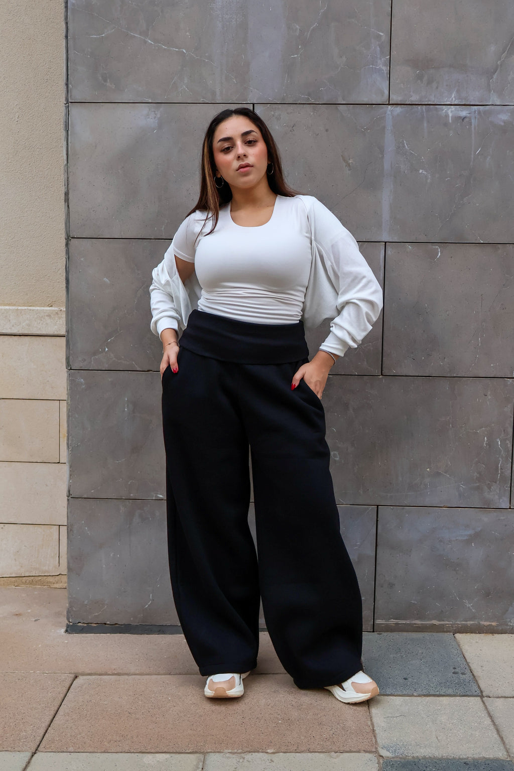 Black Turn Over Pants