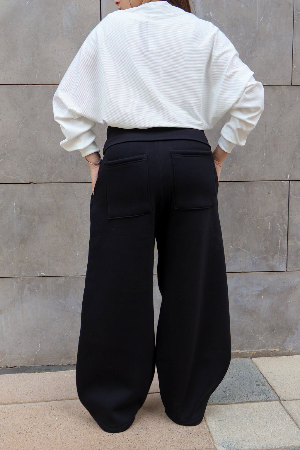 Black Turn Over Pants