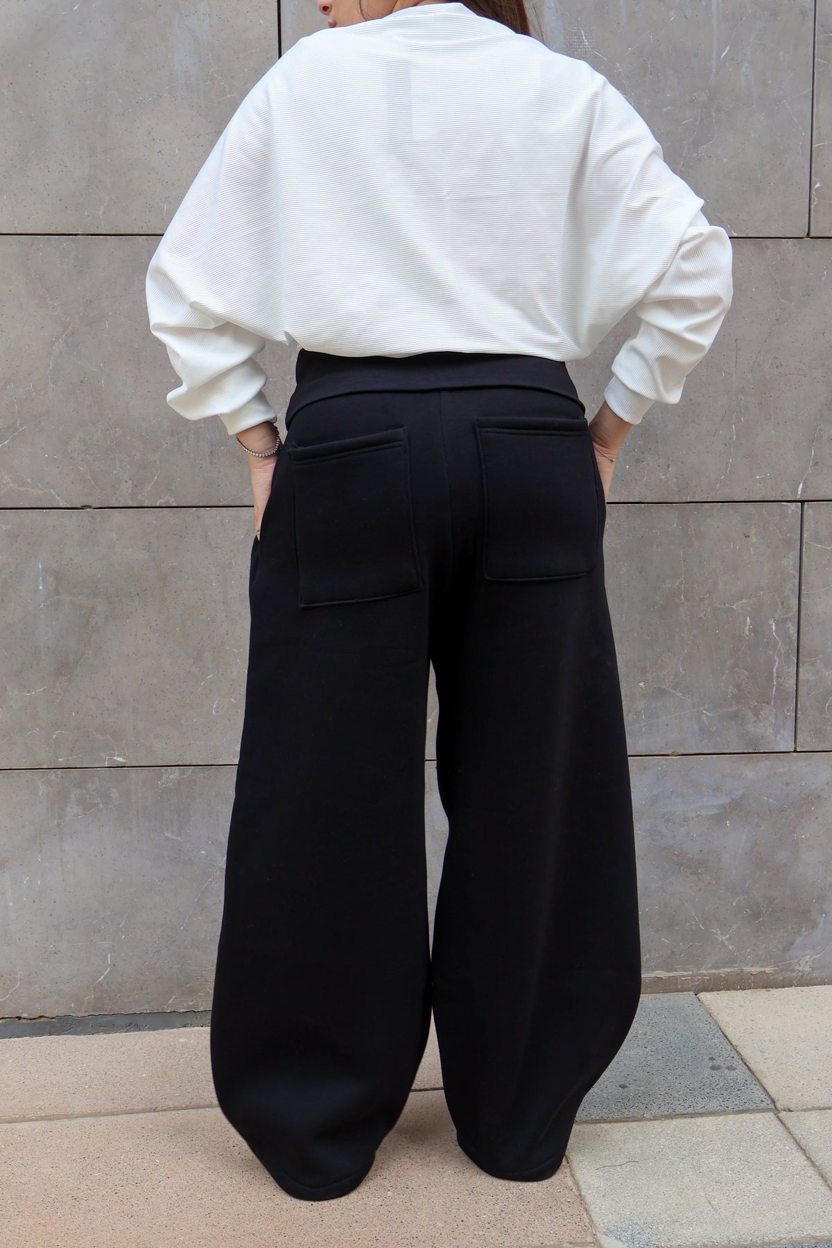 Black Turn Over Pants