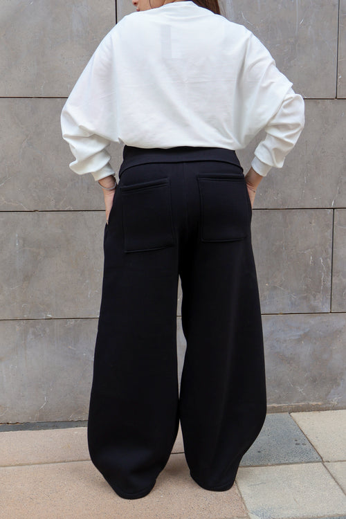 Black Turn Over Pants